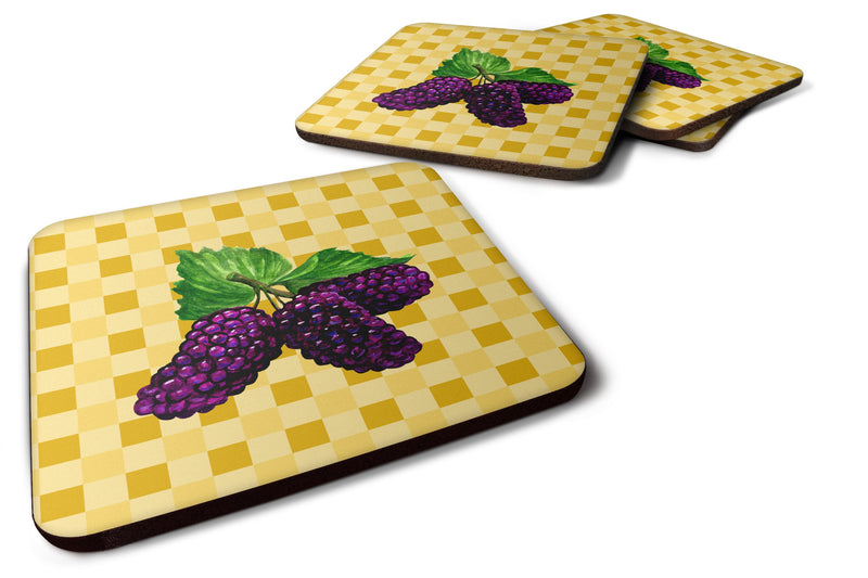 Mulberries on Basketweave Foam Coaster Set of 4 BB7237FC