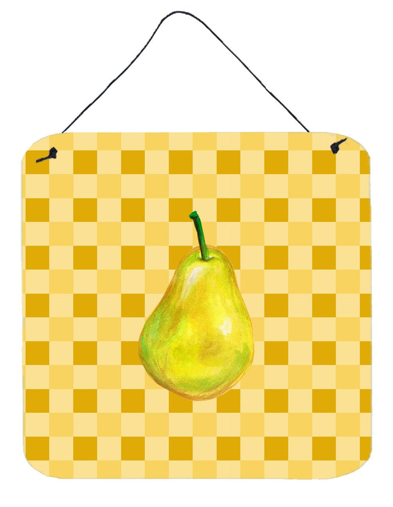 Whole Pear on Basketweave Wall or Door Hanging Prints BB7243DS66