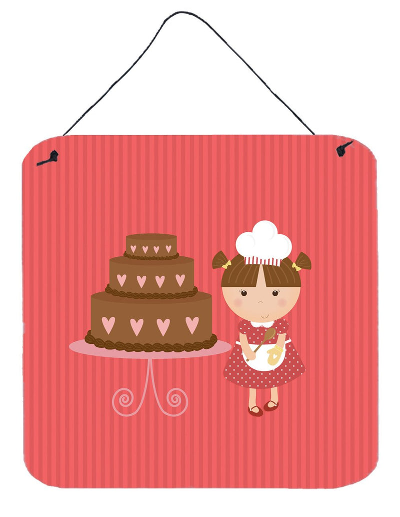 Valentine's Cake Baker Brunette Wall or Door Hanging Prints BB7263DS66