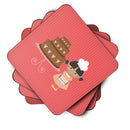Valentine's Cake Baker African American Foam Coaster  BB7264FC