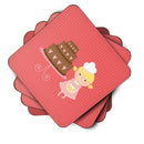 Valentine's Cake Baker Blonde Foam Coaster  BB7265FC