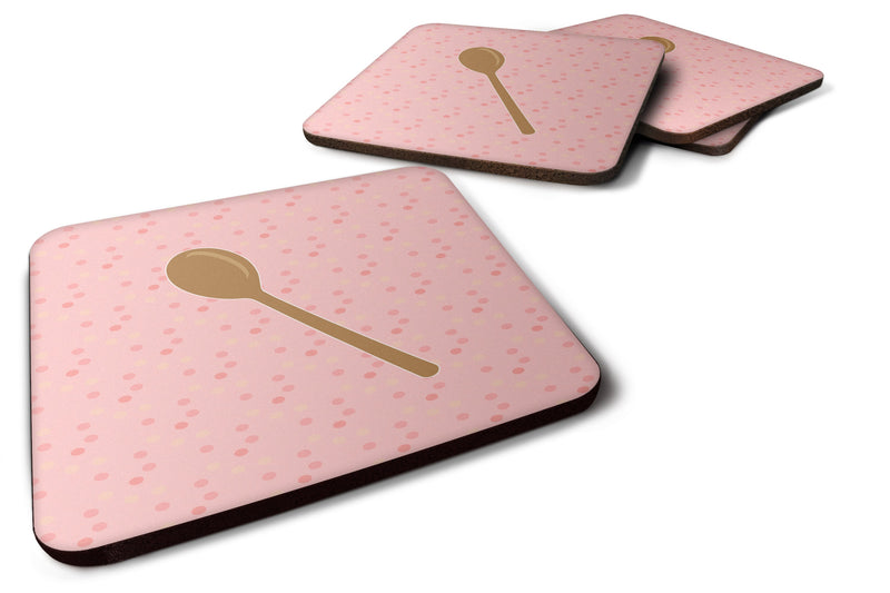 Wooden Spoon Pink Foam Coaster Set of 4 BB7270FC