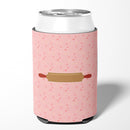 Rolling Pin Pink Can or Bottle Hugger Cooler Sleeve for Standard 12 oz Cans, Insulated Foam Beer & Soda Can Hugger Reusable