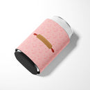 Rolling Pin Pink Can or Bottle Hugger Cooler Sleeve for Standard 12 oz Cans, Insulated Foam Beer & Soda Can Hugger Reusable