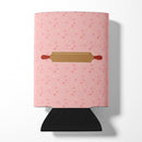 Rolling Pin Pink Can or Bottle Hugger Cooler Sleeve for Standard 12 oz Cans, Insulated Foam Beer & Soda Can Hugger Reusable