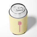 Spatula on Yellow Can or Bottle Hugger Cooler Sleeve for Standard 12 oz Cans, Insulated Foam Beer & Soda Can Hugger Reusable