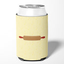 Rolling Pin on Yellow Can or Bottle Hugger Cooler Sleeve for Standard 12 oz Cans, Insulated Foam Beer & Soda Can Hugger Reusable