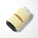 Rolling Pin on Yellow Can or Bottle Hugger Cooler Sleeve for Standard 12 oz Cans, Insulated Foam Beer & Soda Can Hugger Reusable