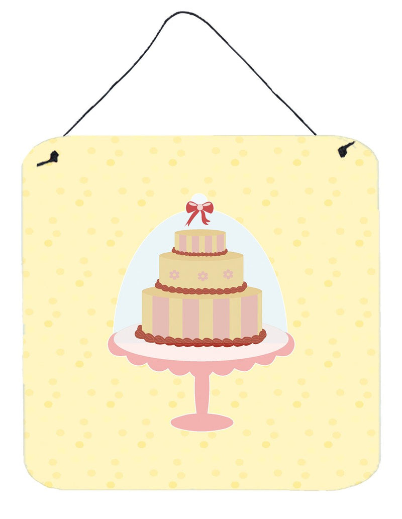 3 Tier Cake on Yellow Wall or Door Hanging Prints BB7290DS66