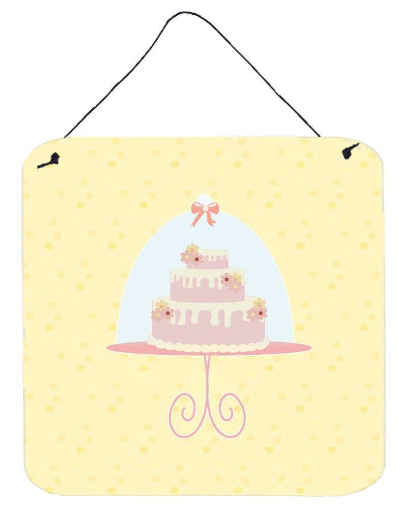 3 Tier Cake on Yellow Wall or Door Hanging Prints BB7291DS66