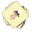 African American Baker on Yellow Foam Coaster  BB7293FC