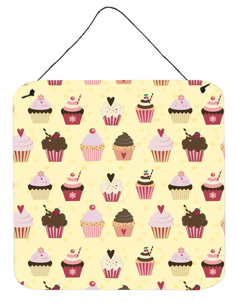 Cupcakes on Yellow Wall or Door Hanging Prints BB7295DS66