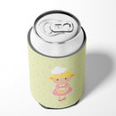 Blonde Baker on Green Can or Bottle Hugger BB7309CC