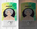 Aquarius Zodiac Sign Ceramic Night Light Compact, UL-Certified, Ideal for Bedroom, Bathroom, Nursery, Hallway, Kitchen, 6x4x3, Multicolor