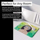 Aquarius Zodiac Sign Memory Foam Kitchen Mat Machine Washable Anti-Fatigue Cushion Comfort Bath or Kitchen Rug