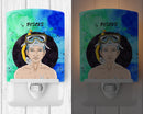 Pisces Zodiac Sign Ceramic Night Light Compact, UL-Certified, Ideal for Bedroom, Bathroom, Nursery, Hallway, Kitchen, 6x4x3, Multicolor