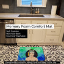 Pisces Zodiac Sign Memory Foam Kitchen Mat Machine Washable Anti-Fatigue Cushion Comfort Bath or Kitchen Rug