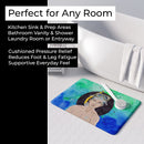 Pisces Zodiac Sign Memory Foam Kitchen Mat Machine Washable Anti-Fatigue Cushion Comfort Bath or Kitchen Rug