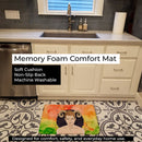 Aries Zodiac Sign Memory Foam Kitchen Mat Machine Washable Anti-Fatigue Cushion Comfort Bath or Kitchen Rug