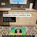 Gemini Zodiac Sign Memory Foam Kitchen Mat Machine Washable Anti-Fatigue Cushion Comfort Bath or Kitchen Rug