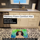 Cancer Zodiac Sign Memory Foam Kitchen Mat Machine Washable Anti-Fatigue Cushion Comfort Bath or Kitchen Rug