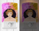 Leo Zodiac Sign Ceramic Night Light Compact, UL-Certified, Ideal for Bedroom, Bathroom, Nursery, Hallway, Kitchen, 6x4x3, Multicolor