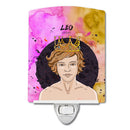 Leo Zodiac Sign Ceramic Night Light Compact, UL-Certified, Ideal for Bedroom, Bathroom, Nursery, Hallway, Kitchen, 6x4x3, Multicolor