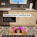 Leo Zodiac Sign Memory Foam Kitchen Mat Machine Washable Anti-Fatigue Cushion Comfort Bath or Kitchen Rug