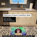 Virgo Zodiac Sign Memory Foam Kitchen Mat Machine Washable Anti-Fatigue Cushion Comfort Bath or Kitchen Rug