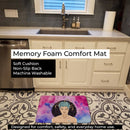 Scorpio Zodiac Sign Memory Foam Kitchen Mat Machine Washable Anti-Fatigue Cushion Comfort Bath or Kitchen Rug