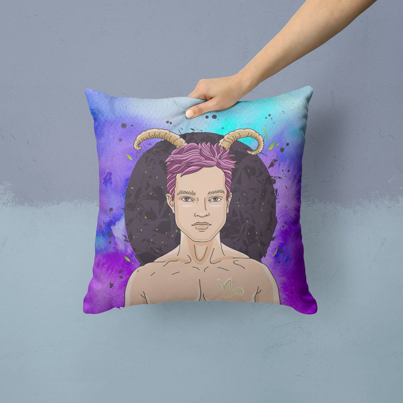 Capricorn Zodiac Sign Fabric Decorative Pillow BB7326PW1414