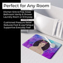 Capricorn Zodiac Sign Memory Foam Kitchen Mat Machine Washable Anti-Fatigue Cushion Comfort Bath or Kitchen Rug