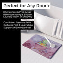 Turtle Bathing Watercolor Memory Foam Kitchen Mat Machine Washable Anti-Fatigue Cushion Comfort Bath or Kitchen Rug