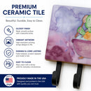 Turtle Bathing Watercolor Leash or Key Holder Wall Hooks, Coat Rack Wall Mount, for Hanging Keys, Towels, Aprons, Leashes