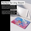 Bear and Bubbles Watercolor Memory Foam Kitchen Mat Machine Washable Anti-Fatigue Cushion Comfort Bath or Kitchen Rug