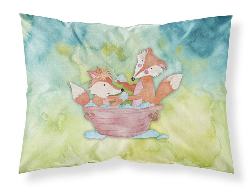 Foxes Bathing Watercolor Fabric Standard Pillowcase BB7350PILLOWCASE