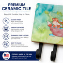 Foxes Bathing Watercolor Leash or Key Holder Wall Hooks, Coat Rack Wall Mount, for Hanging Keys, Towels, Aprons, Leashes