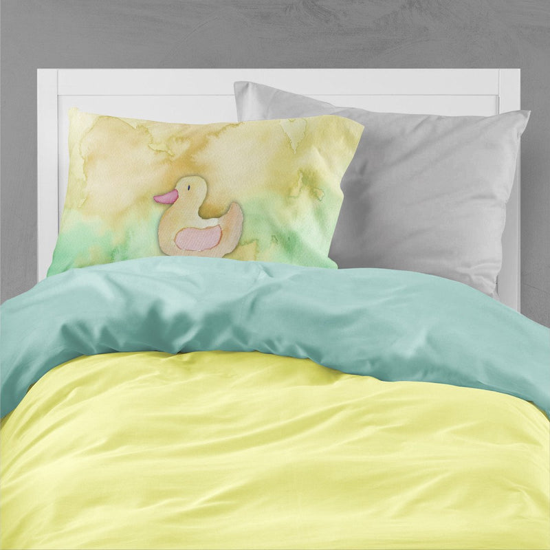 Rubber Duckie Watercolor Fabric Standard Pillowcase BB7351PILLOWCASE