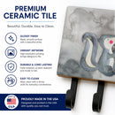 Skunk and Bubbles Watercolor Leash or Key Holder Wall Hooks, Coat Rack Wall Mount, for Hanging Keys, Towels, Aprons, Leashes