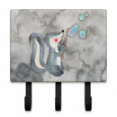 Skunk and Bubbles Watercolor Leash or Key Holder Wall Hooks, Coat Rack Wall Mount, for Hanging Keys, Towels, Aprons, Leashes