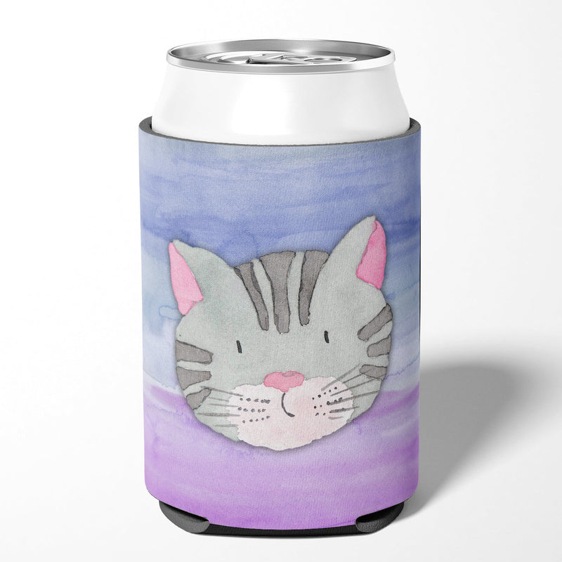 Cat Face Watercolor Can or Bottle Hugger BB7355CC