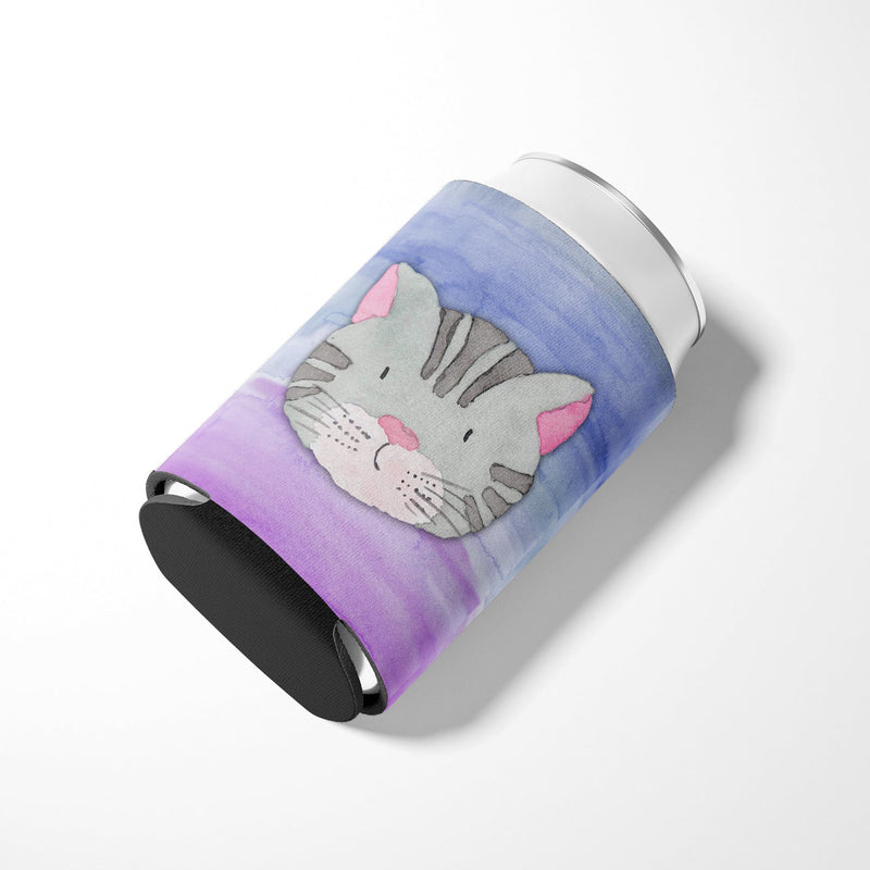 Cat Face Watercolor Can or Bottle Hugger BB7355CC