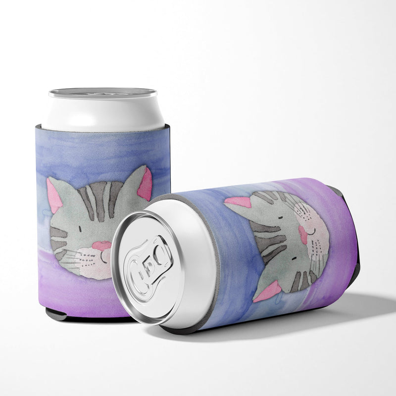 Cat Face Watercolor Can or Bottle Hugger BB7355CC