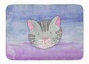 Cat Face Watercolor Memory Foam Kitchen Mat Machine Washable Anti-Fatigue Cushion Comfort Bath or Kitchen Rug