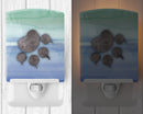 Cat Paw Watercolor Ceramic Night Light Compact, UL-Certified, Ideal for Bedroom, Bathroom, Nursery, Hallway, Kitchen, 6x4x3, Multicolor