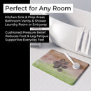 Dog Paw Watercolor Memory Foam Kitchen Mat Machine Washable Anti-Fatigue Cushion Comfort Bath or Kitchen Rug