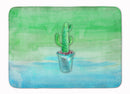 Cactus Teal and Green Watercolor Memory Foam Kitchen Mat Machine Washable Anti-Fatigue Cushion Comfort Bath or Kitchen Rug