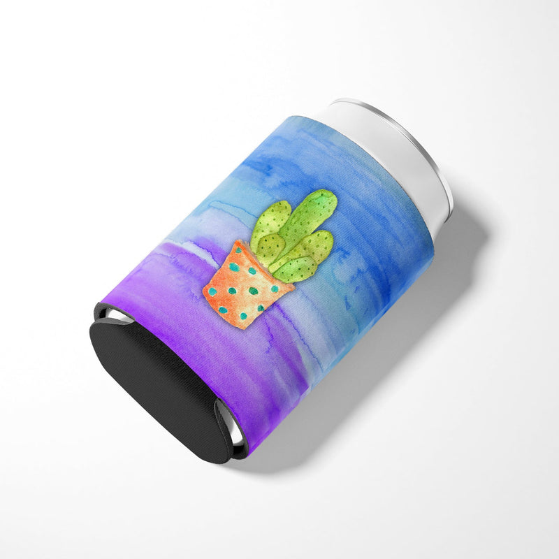 Cactus Blue and Purple Watercolor Can or Bottle Hugger BB7363CC