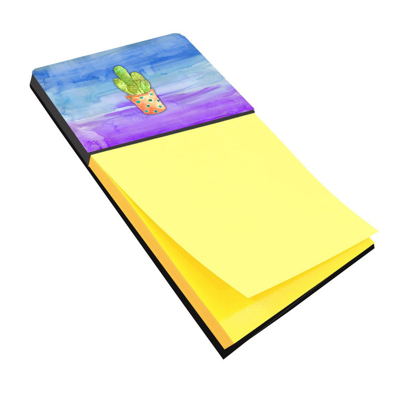 Cactus Blue and Purple Watercolor Sticky Note Holder BB7363SN