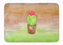 Cactus Green and Brown Watercolor Memory Foam Kitchen Mat Machine Washable Anti-Fatigue Cushion Comfort Bath or Kitchen Rug